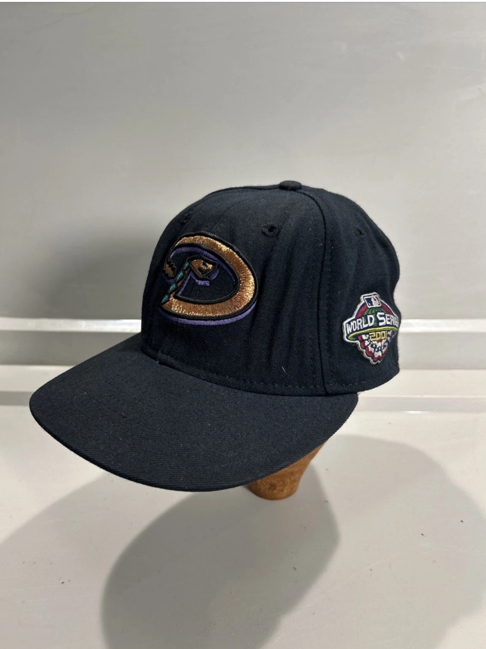 VTG 2001 Arizona Diamondbacks World Series Baseball Hat Cap Embroidered Sz 7 1/4